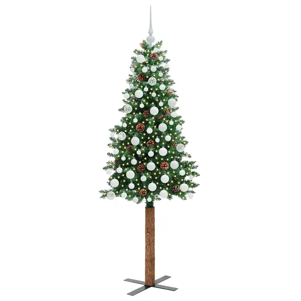 Albero di Natale snodato con 300 LED con supporto-Albero Natalizio Verde 180 cm 138729