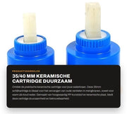 Carburo ceramico 35/40 mm - Valvola di rimpiazzo - Rubinetto - Rubinetto miscelatore caldo/freddo - Resina PP - Efficace - Modello di rubinetto a risparmio d'acqua