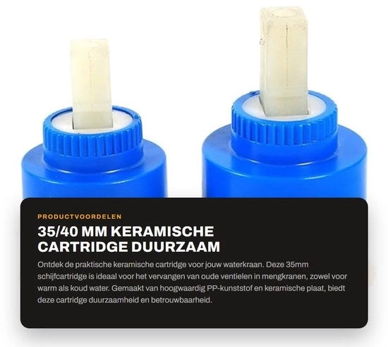 Carburo ceramico 35/40 mm - Valvola di rimpiazzo - Rubinetto - Rubinetto miscelatore caldo/freddo - Resina PP - Efficace - Modello di rubinetto a risparmio d'acqua