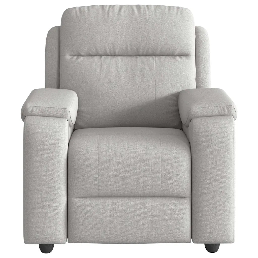Poltrona Massaggiante Reclinabile Grigio Nuvola in Tessuto 4015699