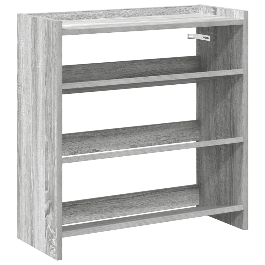 Scarpiera-Scaffale per scarpe Grigio Sonoma 60x25x62 cm in Legno Multistrato