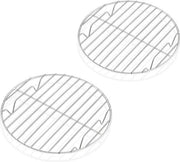 Set di griglia di raffreddamento in acciaio inossidabile a forma rotonda - 2 pezzi - griglia per torte e griglia per piatti - 19 cm - resistente alla lavastoviglie