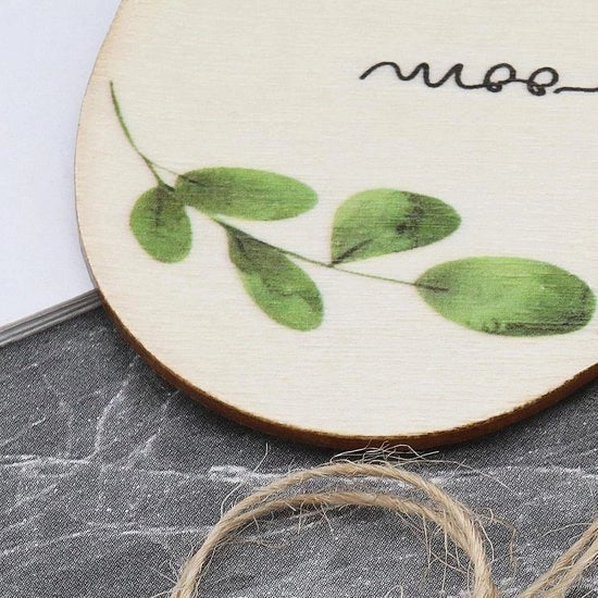 Kit di decorazione per la doccia a forma di cuore in legno doppio - Set da 2 - Accessori per la doccia - Inclusi cuscini di fissaggio - Accessori per la doccia