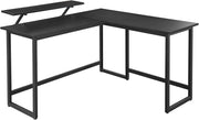 VASAGLE Scrivania per computer, stazione di lavoro a forma di L, scrivania angolare industriale con supporto per monitor, per casa, ufficio, studio, scrittura e gioco, salvaspazio, facile da montare,