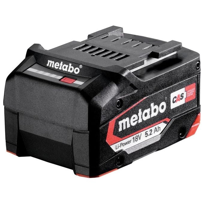Metabo 625592000 Li-Power Batteria per Elettroutensile 18 V 5.2 Ah Li-Ion AIR COOLED colore Nero