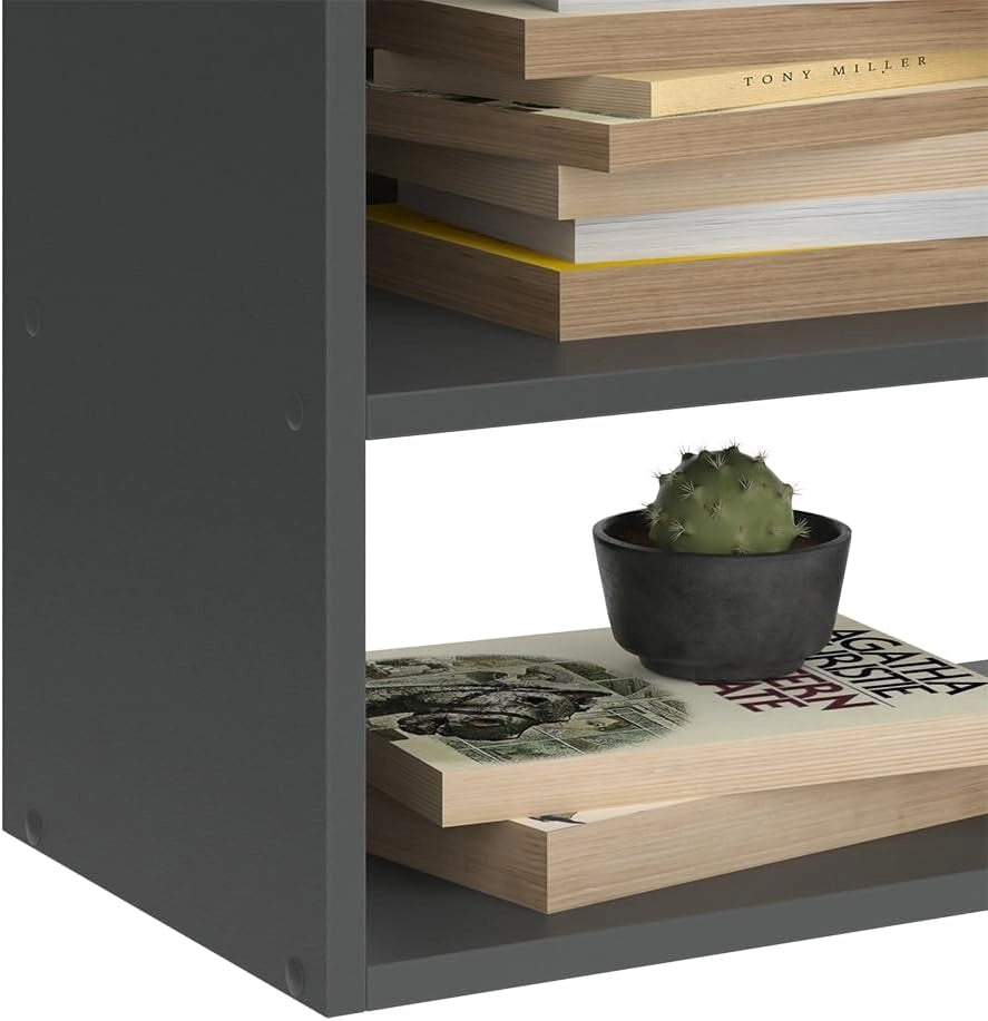 Credenza Wido, Antracite, con porta, adatto al montaggio a parete per bagno o cucina