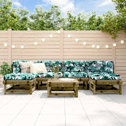 Set Divani da Giardino 7pz con Cuscini Legno Impregnato di Pinocod mxl 100498
