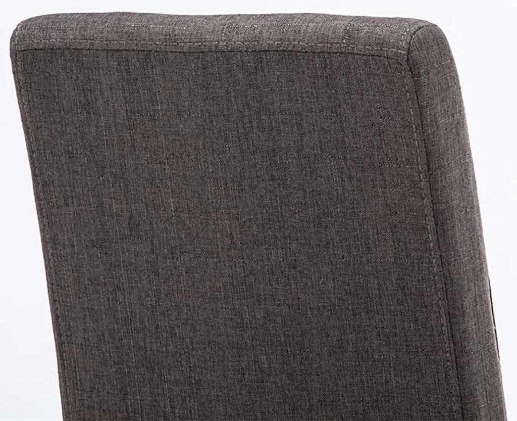 Sedia da pranzo Ina in tessuto grigio scuro,nero
