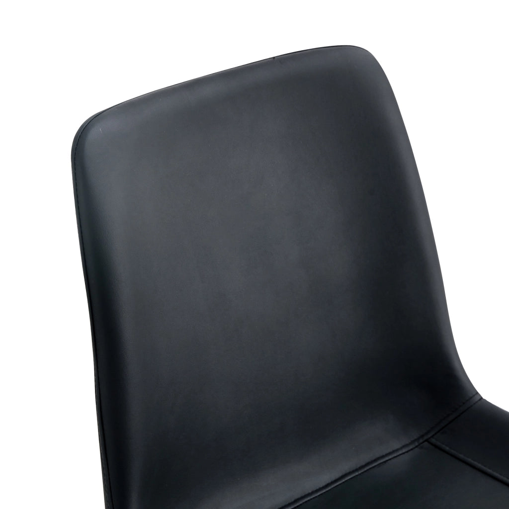 Tavolo da pranzo rotondo per 4 persone con 4 sedie, piano in MDF, nero e naturale