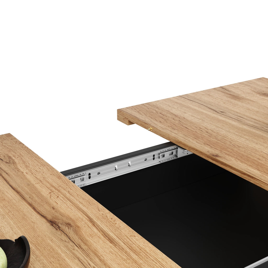 TAVOLO DA PRANZO ESTENSIBILE 110-140x70x76 cm MDF Nero