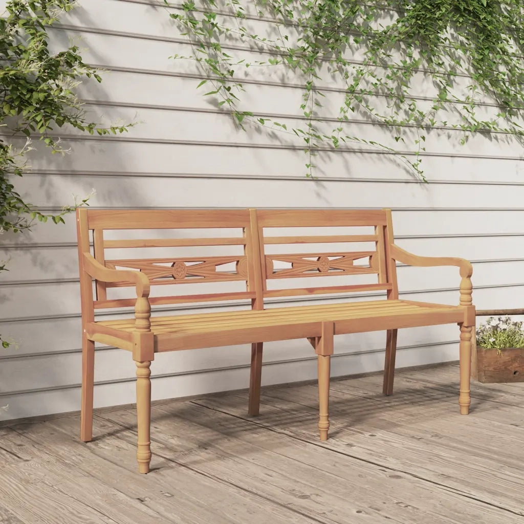 Panca da Giardino | Panchina Batavia 150 cm in Legno Massello di Teak