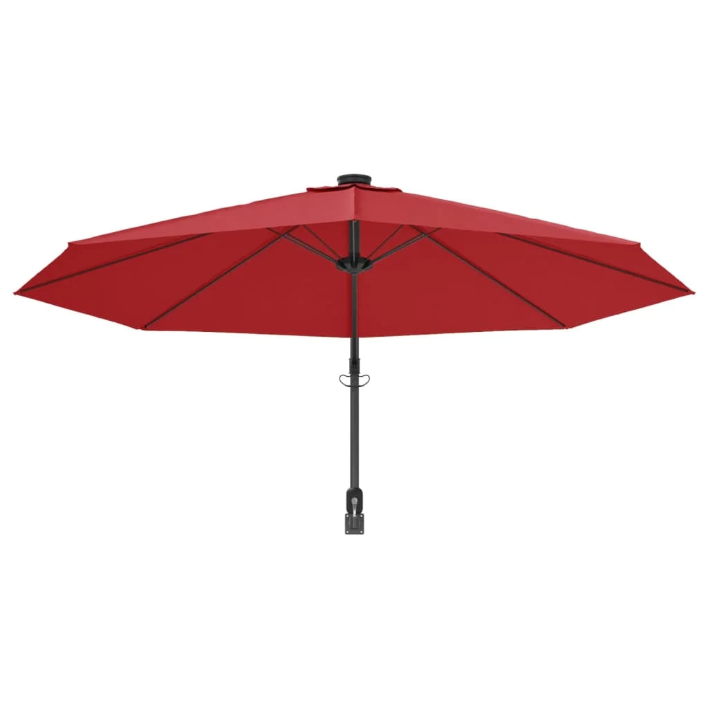 Ombrellone da esterno a parete 290 cm rosso vivo 02_0008701