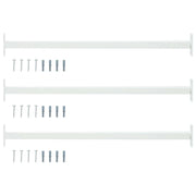 Barra di Sicurezza Regolabile per Finestra 3 pcs Bianco Acciaio