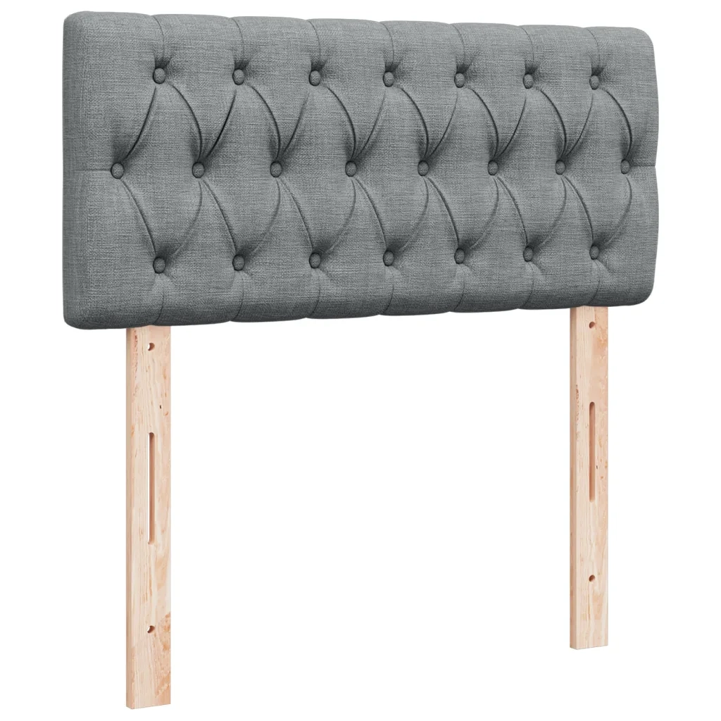 Giroletto a Molle con Materasso Grigio Chiaro 90x200 cm Tessuto 3286570