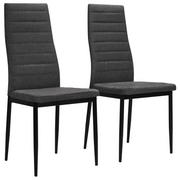 Sedie da Pranzo 2 pz Grigio Scuro in Tessuto cod mxl 31502