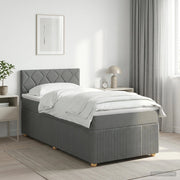 Letto box spring con materasso Grigio Scuro 90 x 190 cm Tessuto 3451762