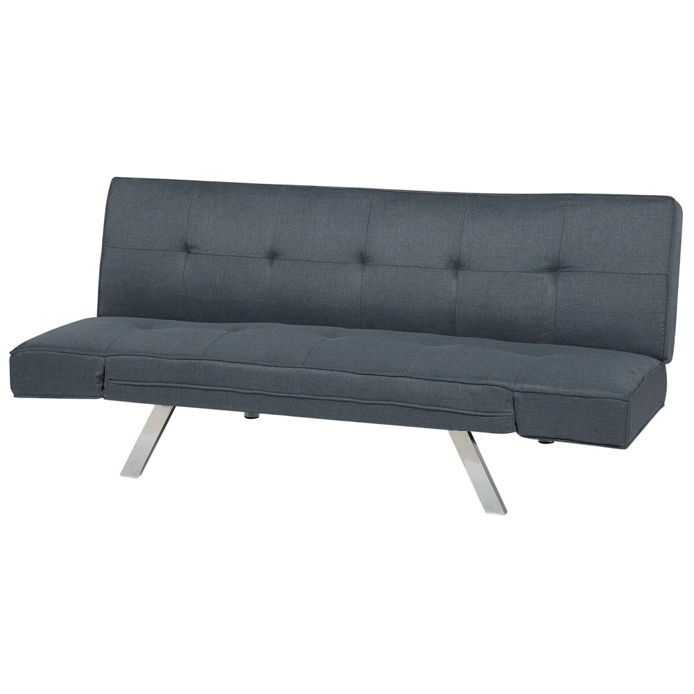 Divano Letto 3 Posti Blu Scuro Imbottito Senza Braccioli Moderno