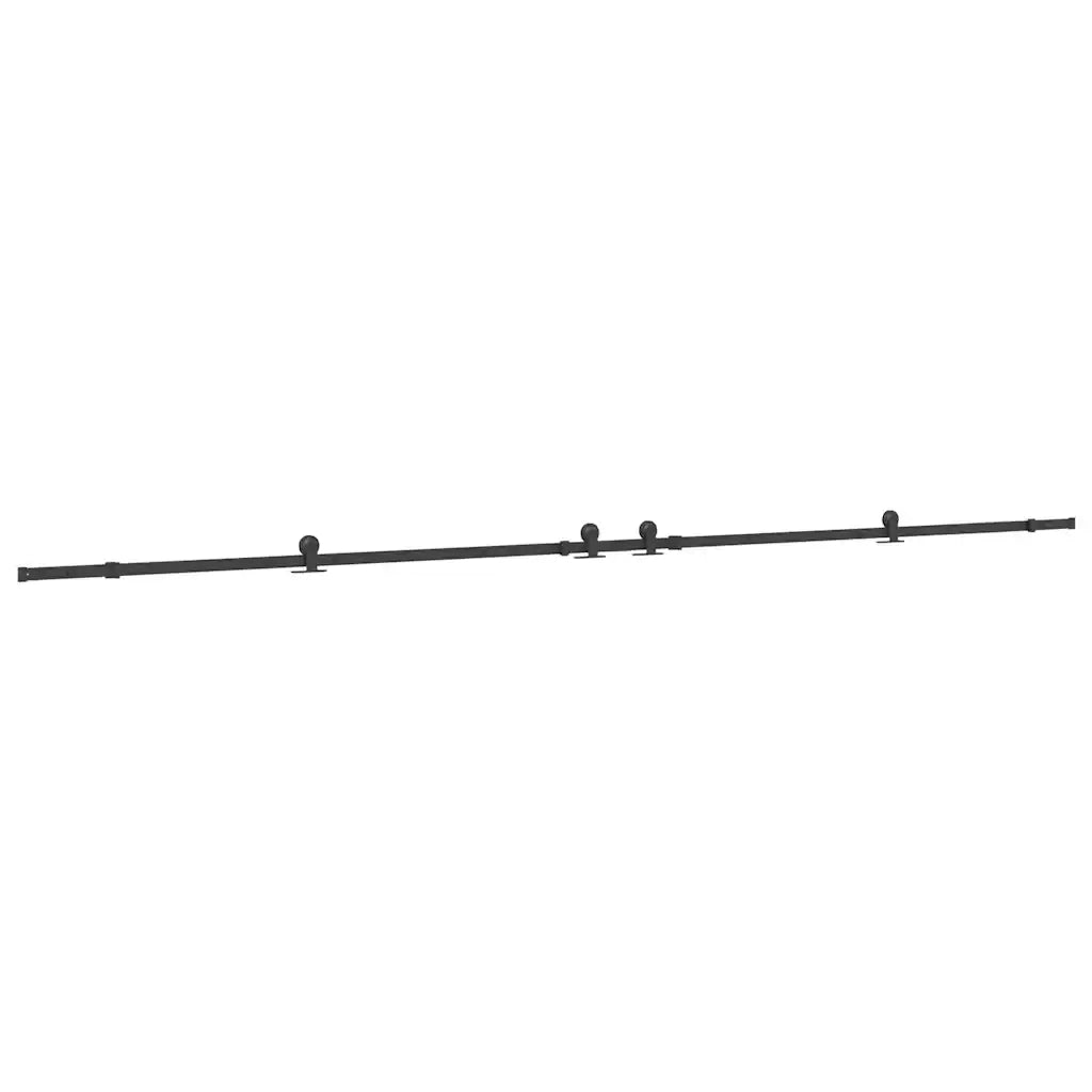 Kit di Binari per Porte Scorrevoli 427 cm Acciaio Nero CFW2836838