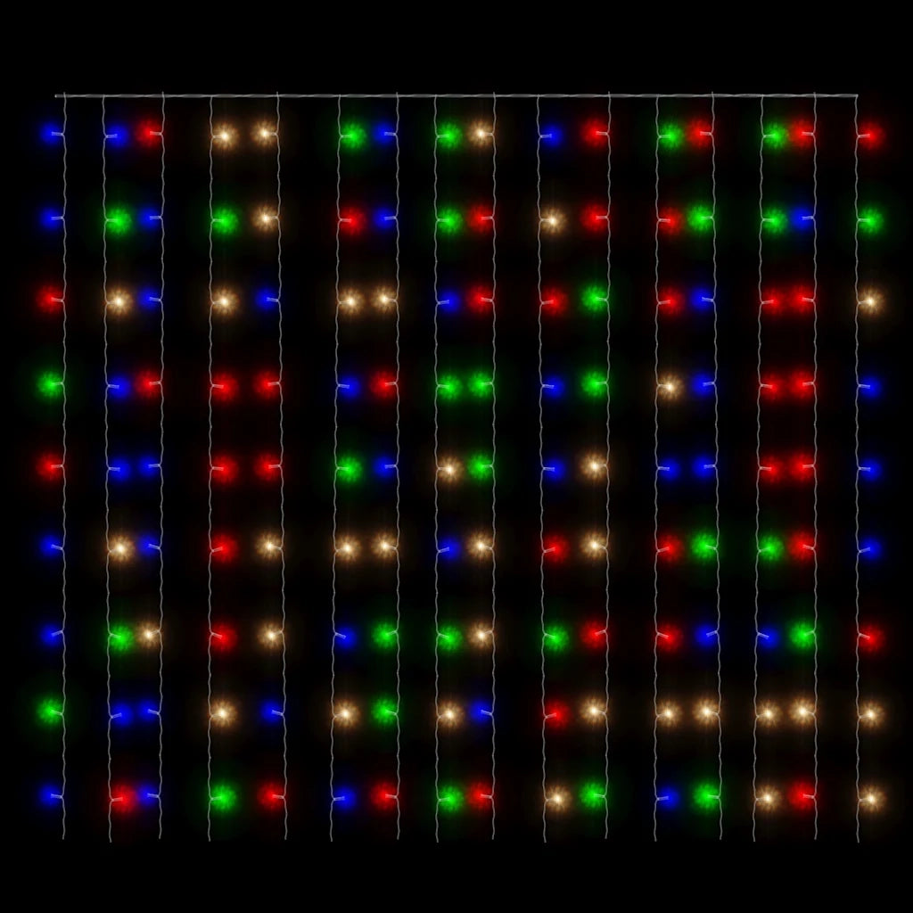 Tenda Luci a Ghiaccioli 3x3m 300 LED Colorati 8 Funzioni CFW3615445