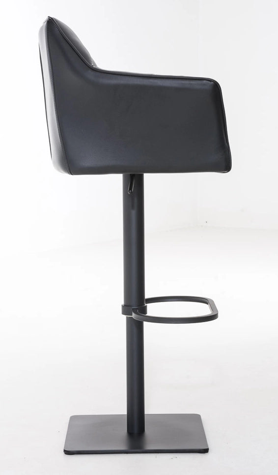 Set 2 sgabelli bar Damaso in ecopelle nera 6
