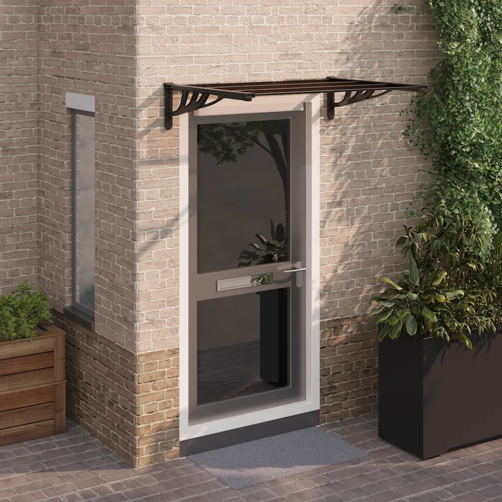Tettoia per Porta Nera 122x90 cm in Policarbonatocod mxl 127703