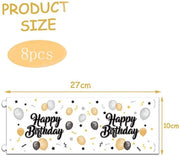 Set di 8 contenitori per candele decorativi per il compleanno, decorazioni per candele per bambini e bambine, decorazione per tavola per candele per il compleanno - Bianco