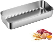 Bakvorm a forma di pane da 3 libbre - Cottura in acciaio inossidabile - Cottura rettangolare - 33,4 x 15 x 6,3 cm - Cottura salutare - Facile pulizia