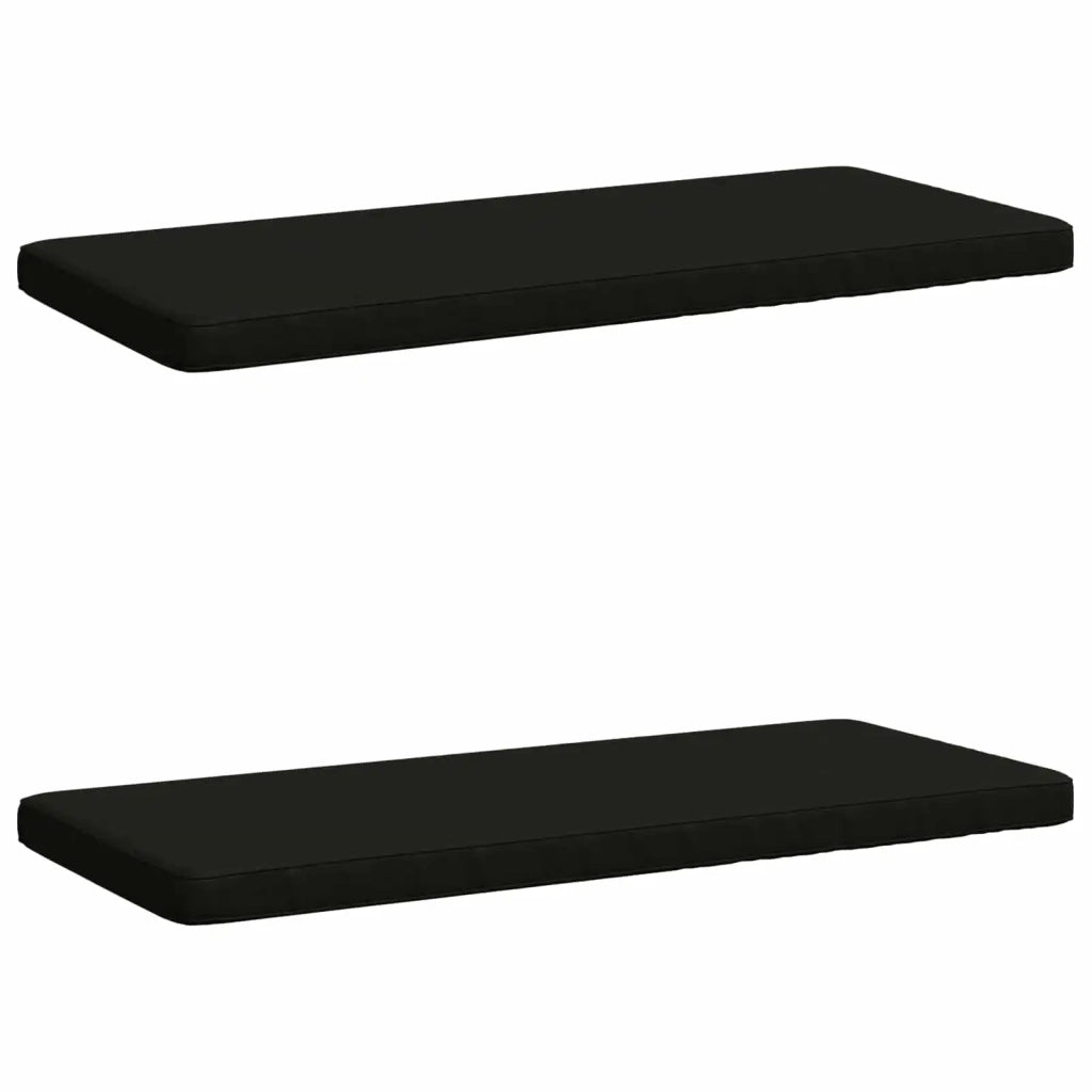 Cuscini per Panchina a 2 Pezzi VUGHT 2 pz 100% Poliestere Nero 951763