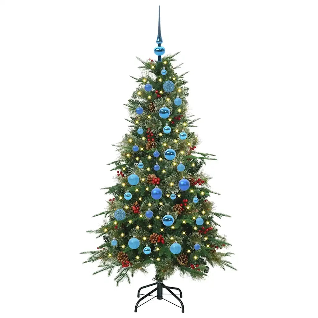 Albero di Natale | Decorazioni natalizie Artificiale con Rami Pieghevoli Verde 150 cm