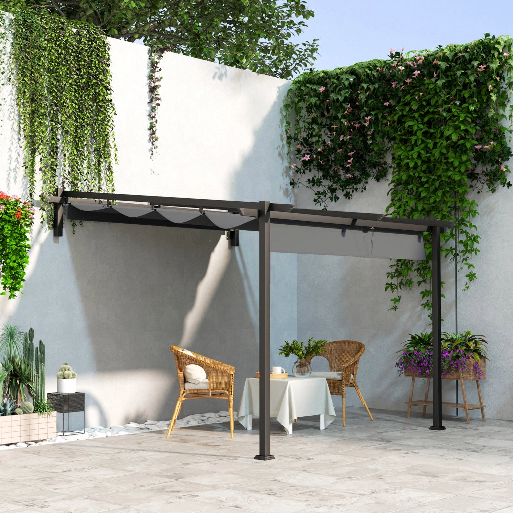 Pergola 3x3 m ¨C zephmum ¨C per giardino terrazza colore grigio scuro