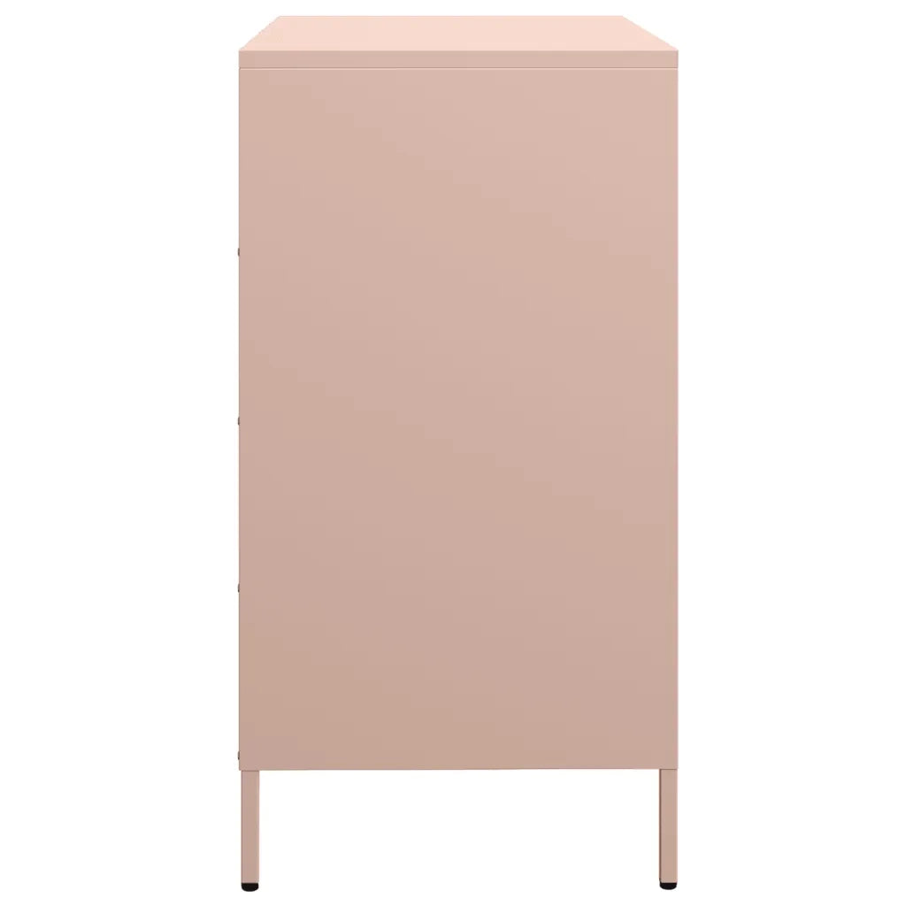 Credenza Rosa 68x39x73,5 cm in Acciaio Laminato a Freddo 851287