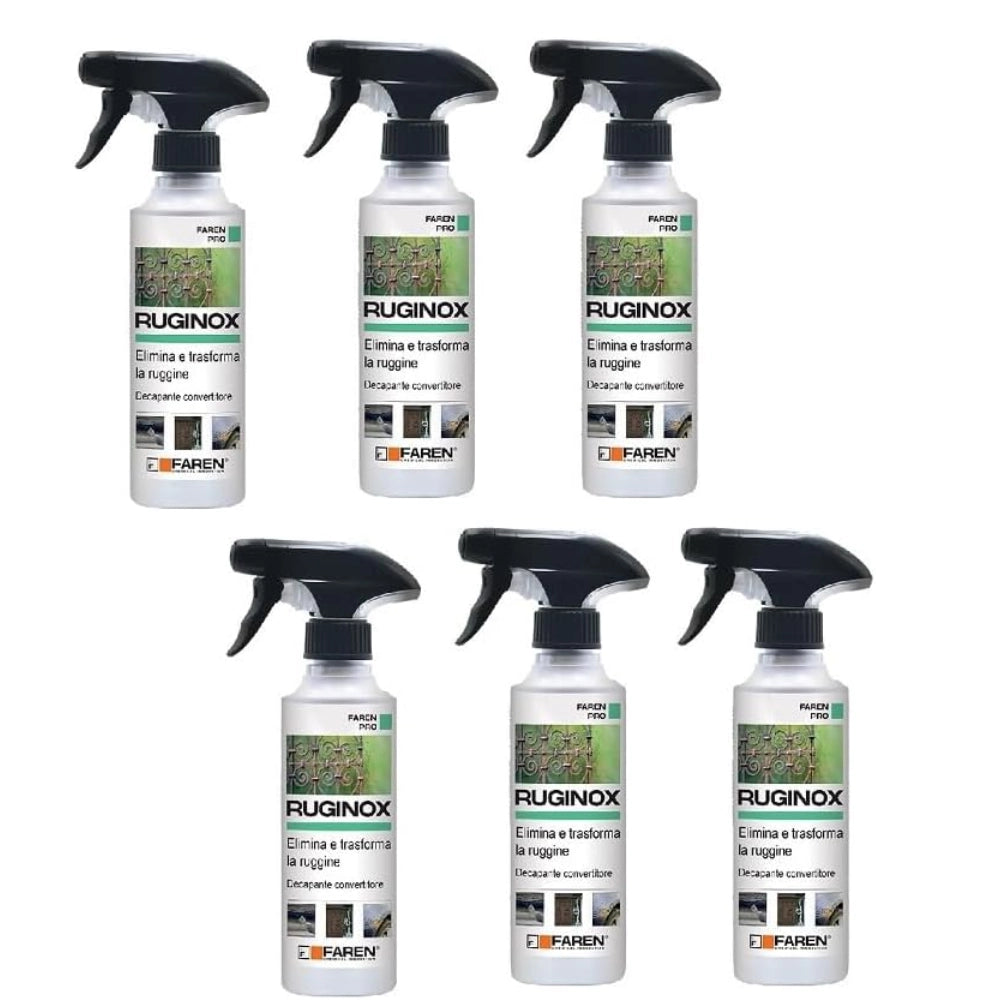 Faren ruginox spray convertitore di ruggine rimuove ossidazioni 250 ml 6 pezzi
