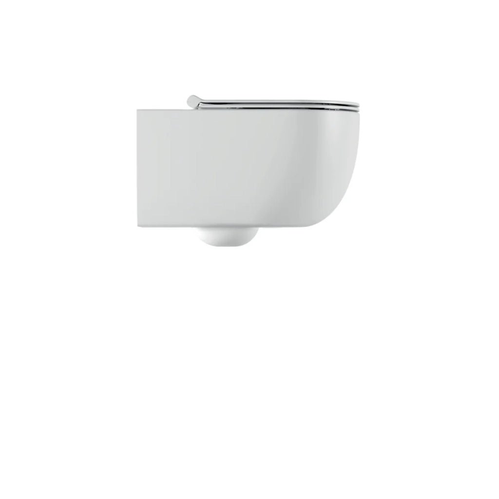 Coppia Di Sanitari Alice Ceramica Sospesi Senza Brida Bianco Opaco "Unica 55"