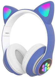 Cuffia per bambini a copertura totale - cuffia wireless per bambini - cuffia in-ear con microfono Bluetooth - con pulsanti per i bambini - con luci - colore rosa