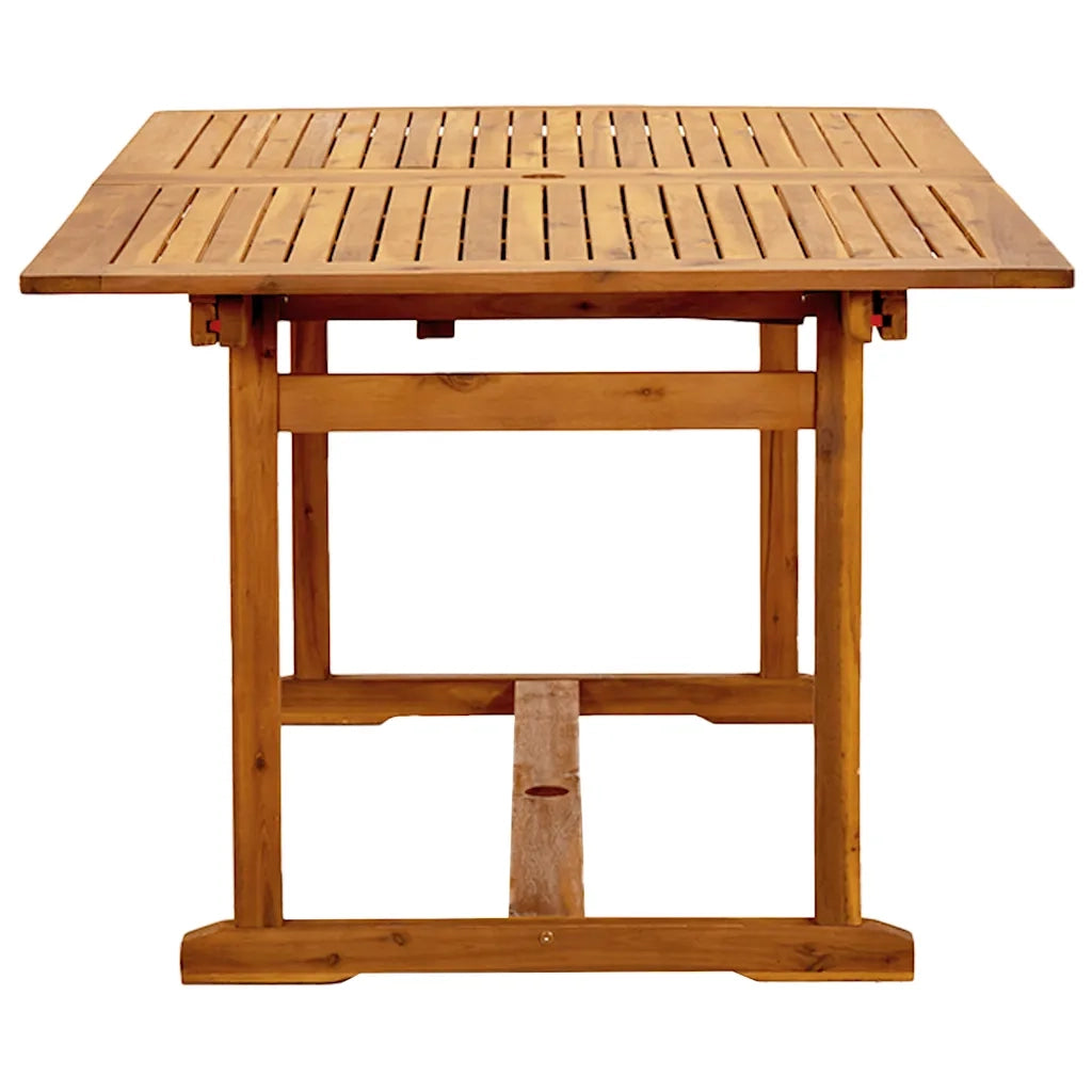 Set Pranzo da Giardino 5pz Legno Massello di Acacia e Textilene
