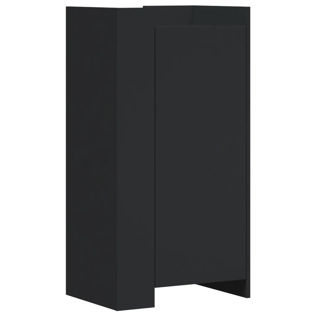 vidaXL Scarpiera Nera 52x37,5x100 cm in Legno Multistrato
