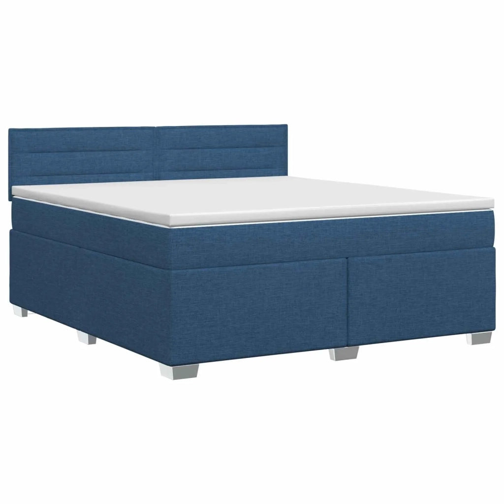 Letto box spring con materasso Blu 140 x 200 cm Tessuto 3450494