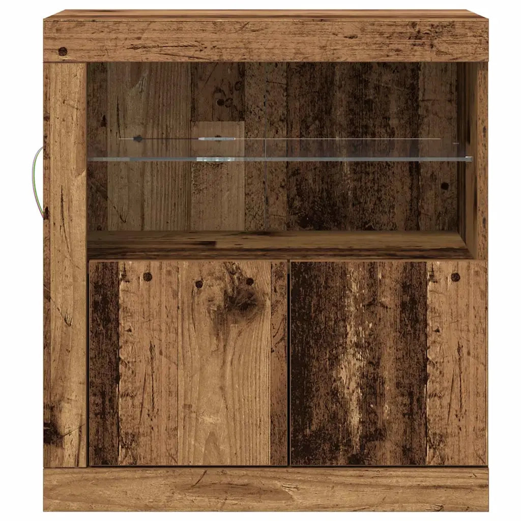 Credenza | Madia LED Marrone 60,5 x 37 x 67 cm Legno multistrato