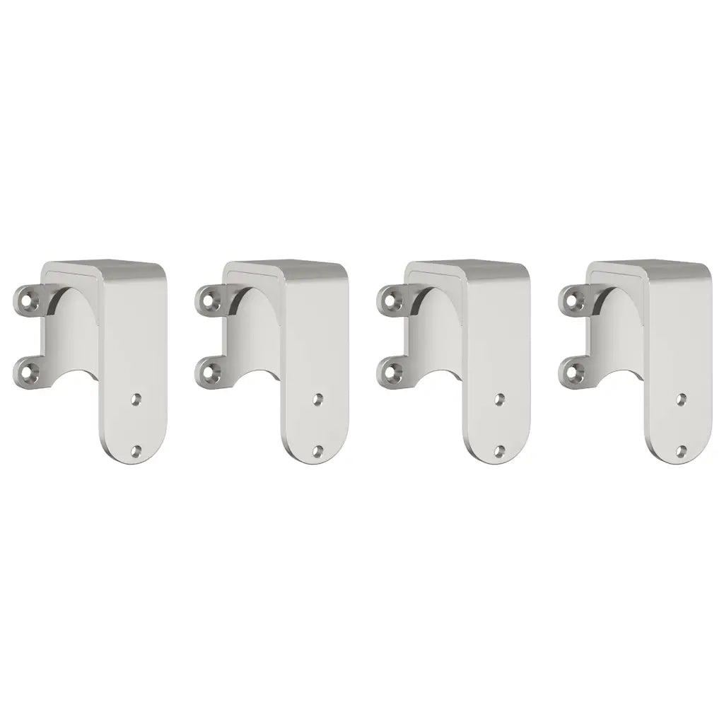 Kit Binari Porta Scorrevole 200 cm Acciaio Inossidabile Argento