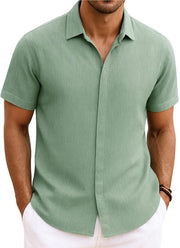 Camicie da uomo corta con maniche, abiti casual estivi