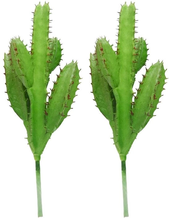 Pianta di Cactus Realistica - Collezioni di Piantine Artificiali per Interni - Decorazioni - 2-Pack - Dimensioni 15 x 8 cm - Pianta Finta