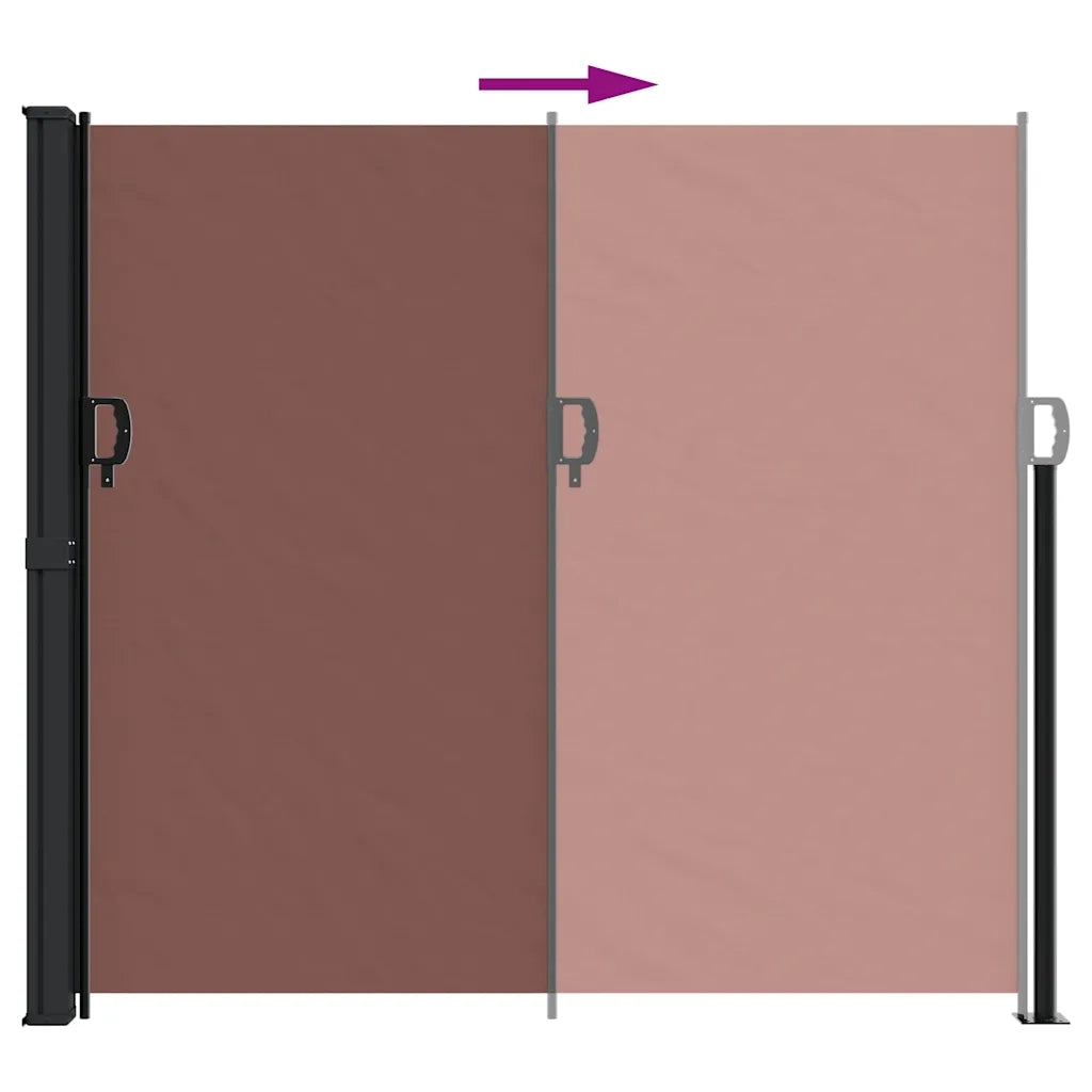 Tenda da Sole Laterale Retrattile Marrone 180x600 cm 4004539