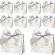 Confezioni regalo da 10 pezzi - Miniastucci da dolci - Pergamena impermeabile - Ideali per matrimoni e compleanni - Fondi pieghevoli - Sostenibili con stampa personalizzata - Astucci da dolci
