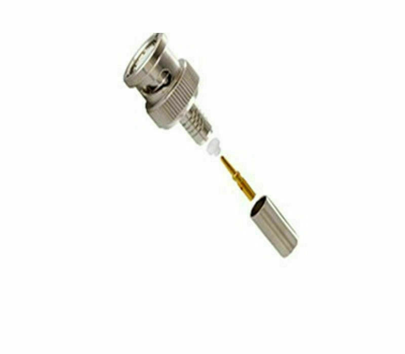 CONNETTORE 408020 BNC RG59 MINI DIAM 4.6 MM 75 CRIMPARE CAVO VIDEO SORVEGLIANZA