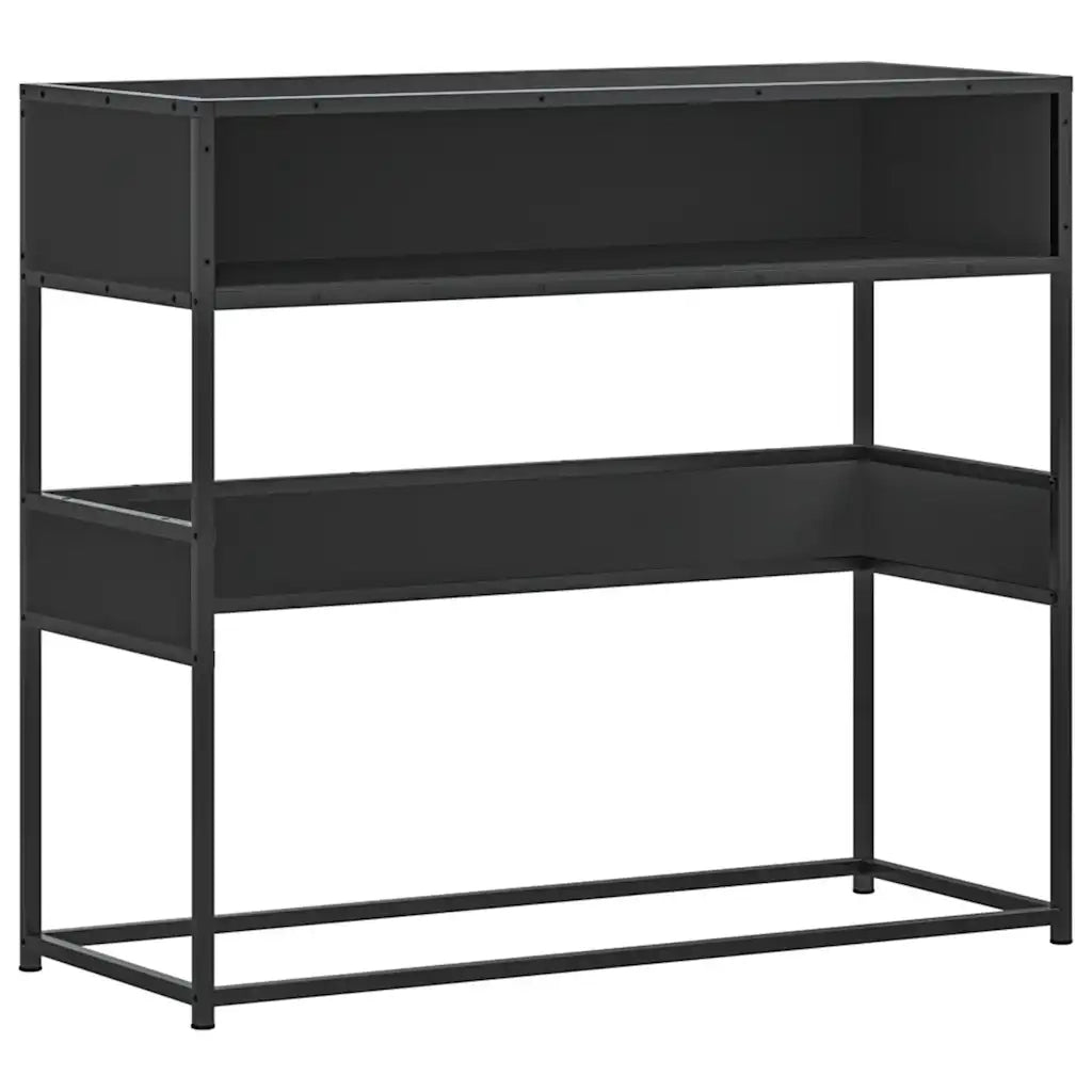 Tavolino Consolle | Tavolo d'Ingresso Nero 90x35x80 cm in Legno Multistrato
