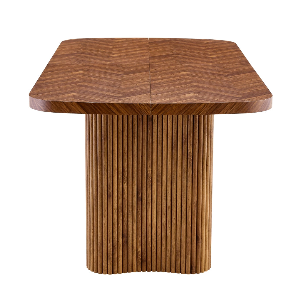 Tavolo da Pranzo Design Moderno con Base a Colonna ¨C Xylo ¨C Noce 180x90 cm
