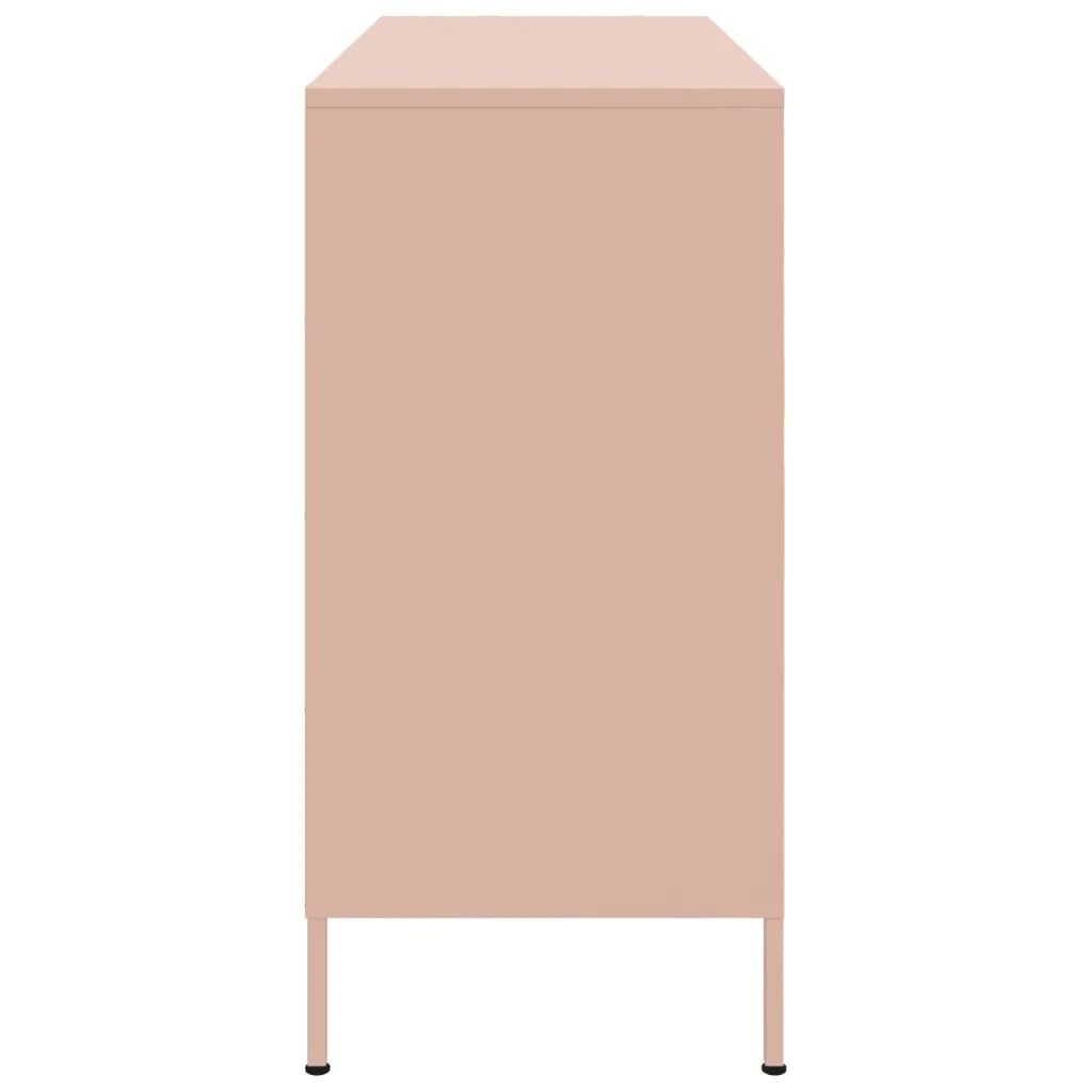 vidaXL Credenza Rosa 100,5x39x79 cm in Acciaio