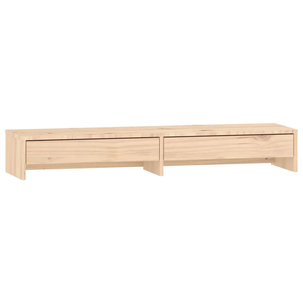 Supporto per Monitor 100x27x15cm in Legno Massello di Pino 813959