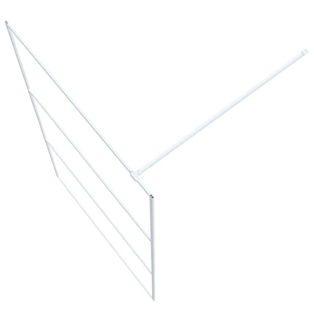 Parete Doccia Walk in Bianca 115x195 cm Vetro Trasparente ESG cod mxl 37157