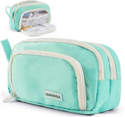 Etui con 3 compartimenti, borsa con grande capacità per ragazze, ragazzi, adolescenti, adulti, borsa con maniglia per scuola e ufficio.